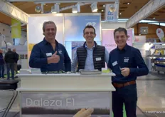 Michel Neefs, Andreas Becker, and John Schuurman from Enza Zaden, an international vegetable breeding company.
